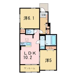 サンリット・エンゼルＣの物件間取画像